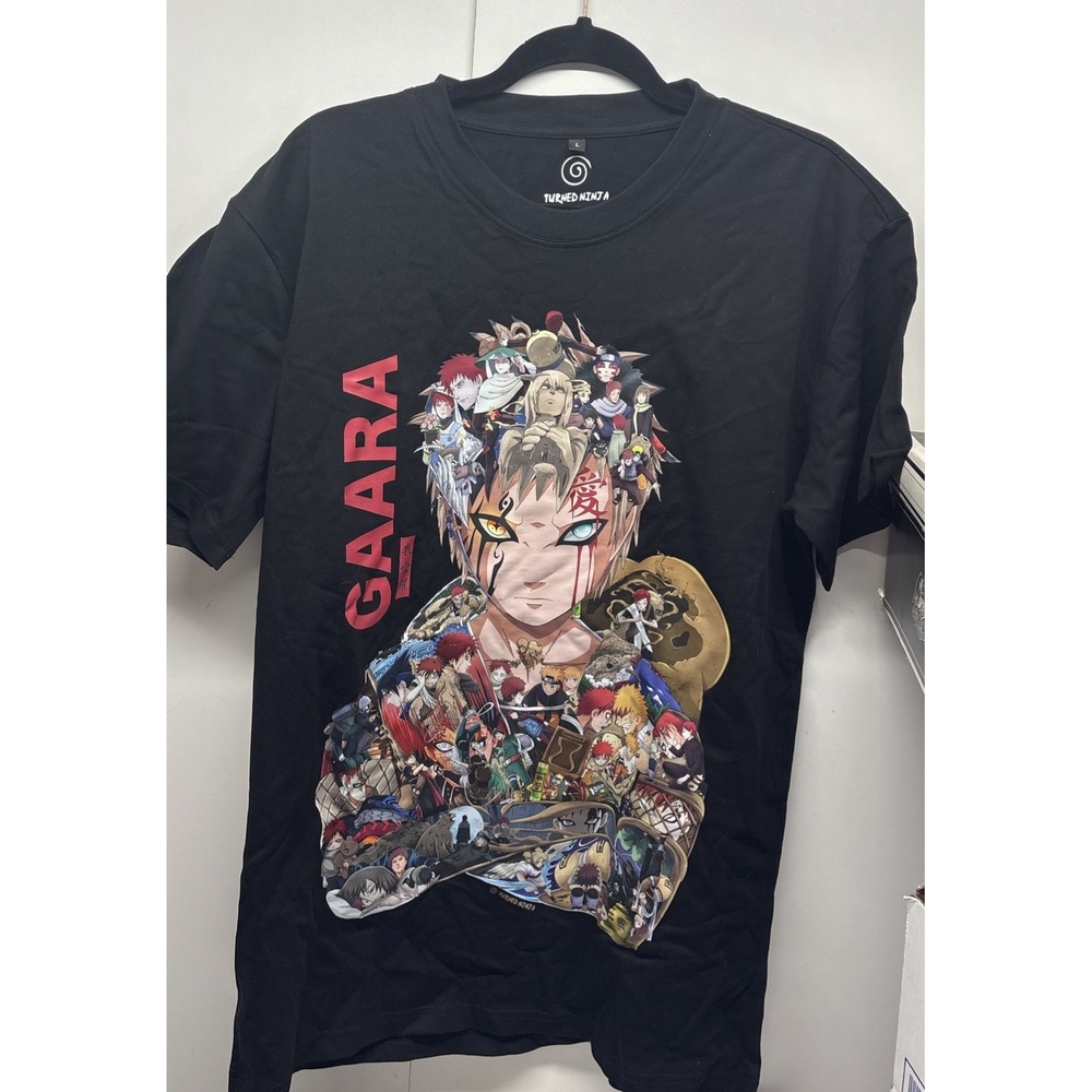 GAARA Turned Ninja Color Premium Tshirt Size Large Anime‎ Naruto